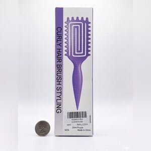 Purple Curly Hair Brush Styling Tool - Unbranded